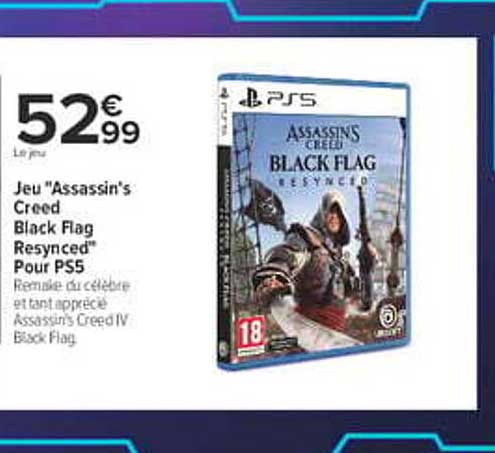 Jeu "Assassin's Creed Black Flag Resynced" Pour PS5