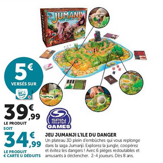 JEU JUMANJI L'ILE DU DANGER