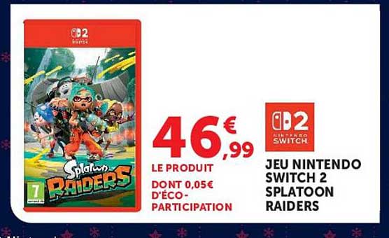 JEU NINTENDO SWITCH 2 SPLATOON RAIDERS