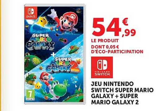 JEU NINTENDO SWITCH SUPER MARIO GALAXY + SUPER MARIO GALAXY 2