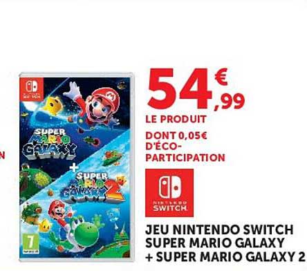 JEU NINTENDO SWITCH SUPER MARIO GALAXY + SUPER MARIO GALAXY 2