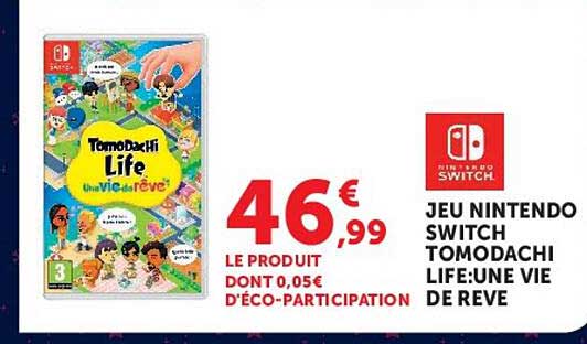 JEU NINTENDO SWITCH TOMODACHI LIFE:UNE VIE DE REVE