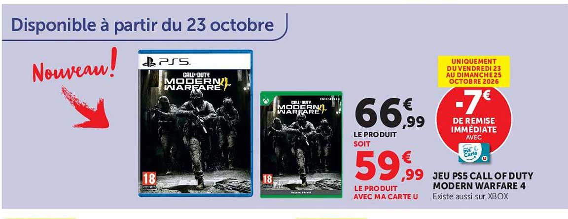 JEU PS5 CALL OF DUTY MODERN WARFARE 4