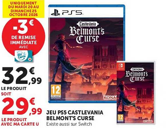 JEU PS5 CASTLEVANIA BELMONT’S CURSE