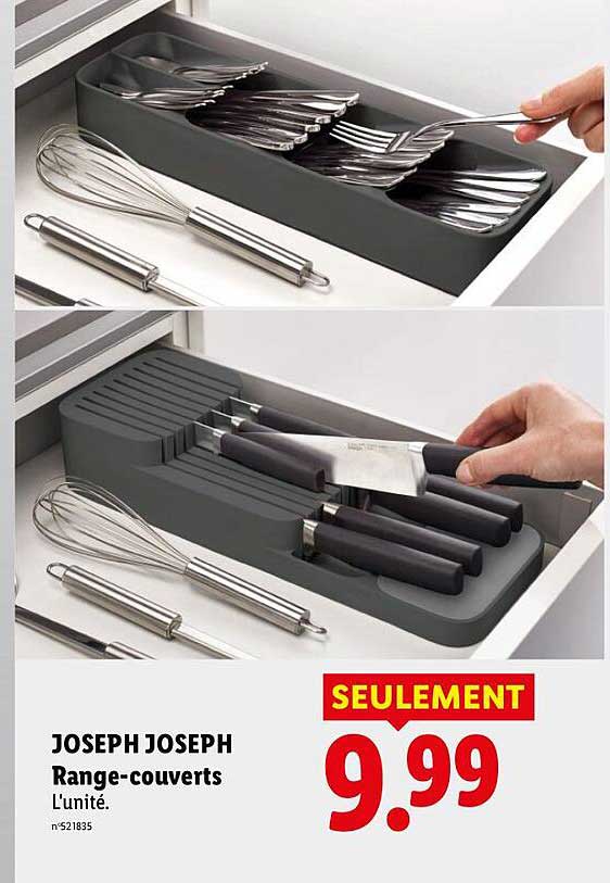 JOSEPH JOSEPH Range-couverts L'unité.
