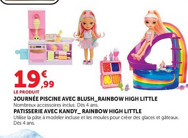 JOURNÉE PISCINE AVEC BLUSH_RAINBOW HIGH LITTLE