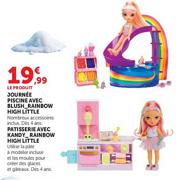 JOURNÉE PISCINE AVEC BLUSH_RAINBOW HIGH LITTLE