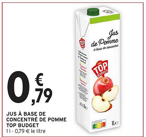 JUS À BASE DE CONCENTRÉ DE POMME TOP BUDGET