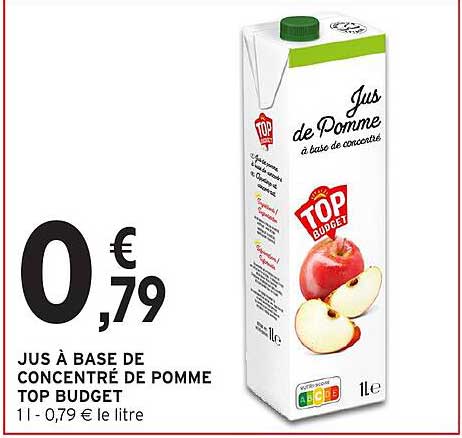 JUS À BASE DE CONCENTRÉ DE POMME TOP BUDGET