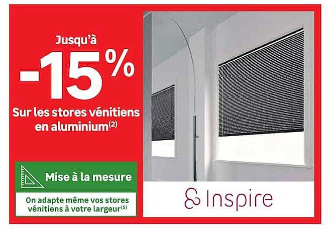 Jusqu’à -15% sur les stores vénitiens en aluminium