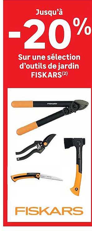 Jusqu'à -20% sur une sélection d'outils de jardin FISKARS