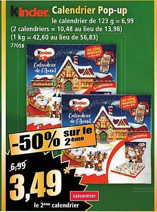 Kinder Calendrier Pop-up