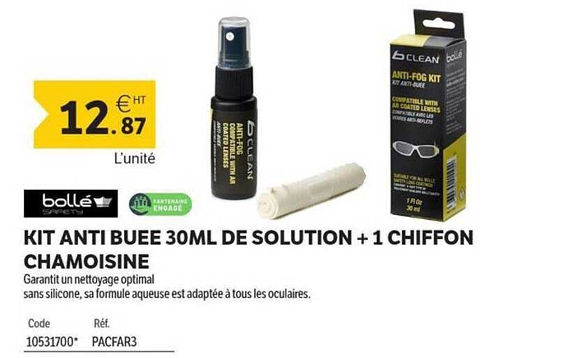 KIT ANTI BUEE 30ML DE SOLUTION + 1 CHIFFON CHAMOISINE
