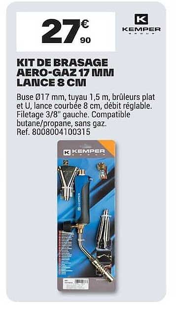 KIT DE BRASAGE AERO-GAZ 17 MM LANCE 8 CM