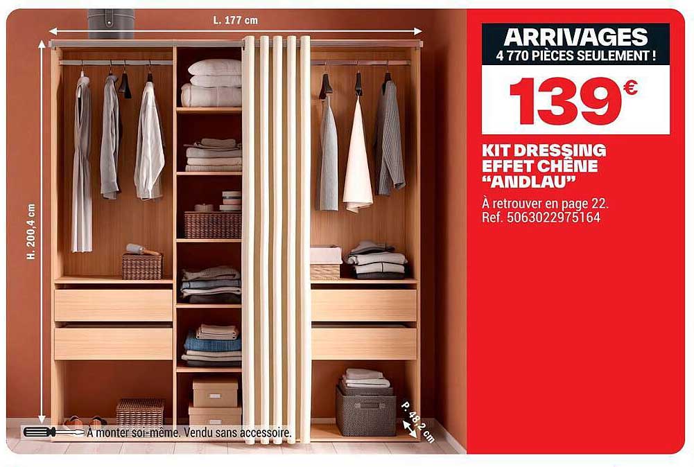 KIT DRESSING EFFET CHÊNE "ANDLAU"