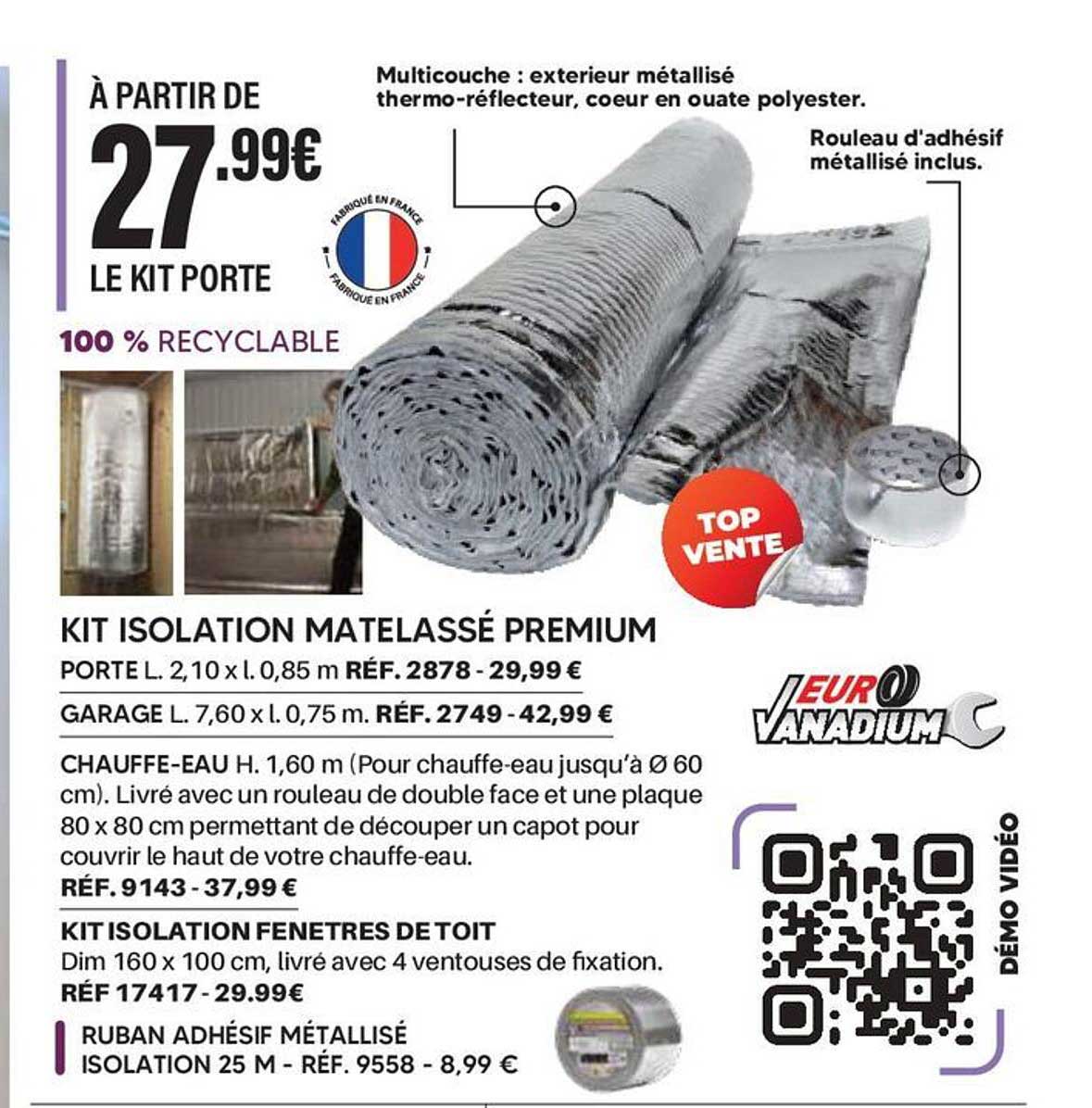 KIT ISOLATION MATELASSÉ PREMIUM