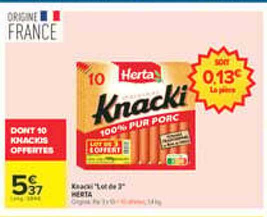 Knacki 100% pur porc