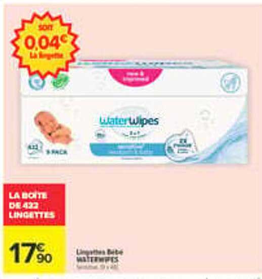 LA BOITE DE 432 LINGETTES