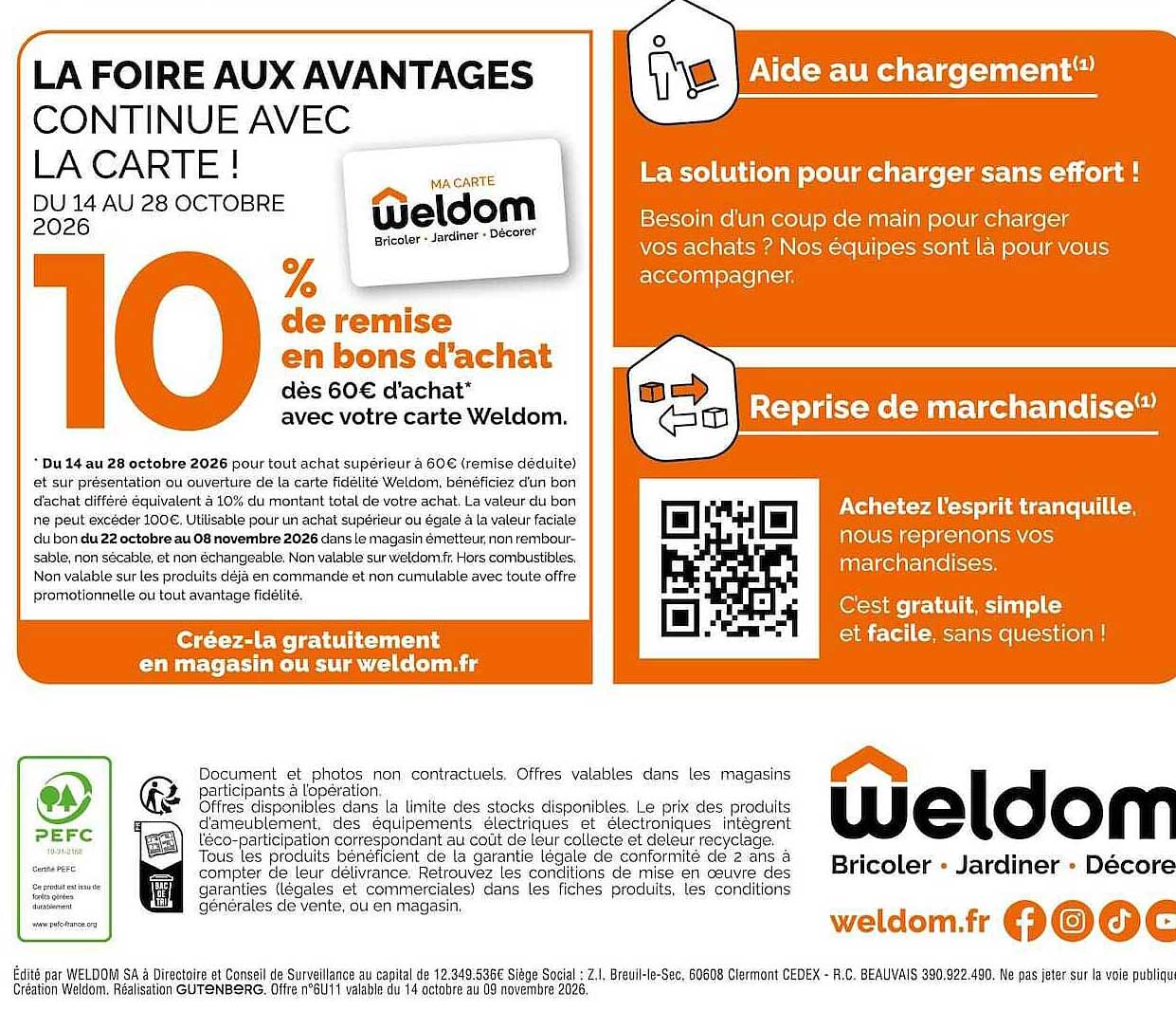 LA FOIRE AUX AVANTAGES CONTINUE AVEC LA CARTE !