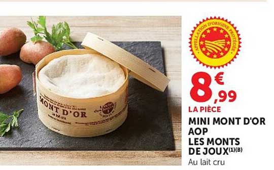 LA PIÈCE MINI MONT D'OR AOP LES MONTS DE JOX(1)(B) Au lait cru
