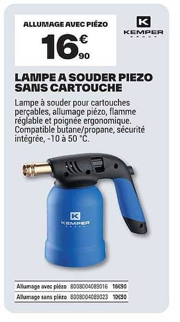 LAMPE A SOUDER PIEZO SANS CARTOUCHE