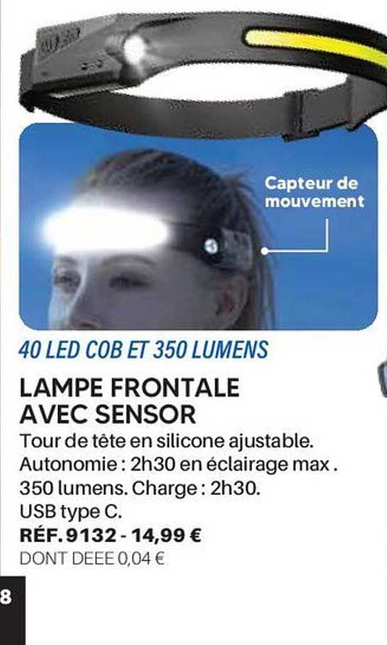 LAMPE FRONTALE AVEC SENSOR