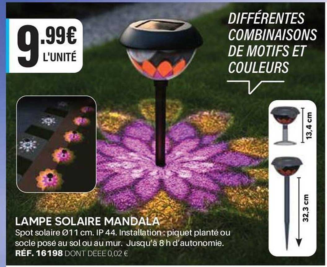 LAMPE SOLAIRE MANDALA