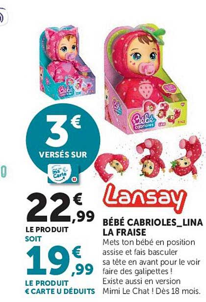 Lansay BÉBÉ CABRIOLES_LINA LA FRAISE