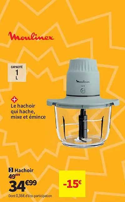 Le hachoir qui hache, mixe et émince