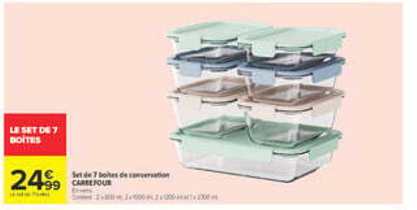 LE SET DE 7 BOITES