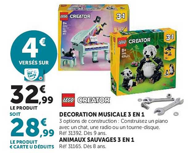 LEGO CREATOR DECORATION MUSICALE 3 EN 1