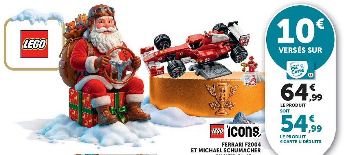 LEGO Icons Ferrari F2004 et Michael Schumacher