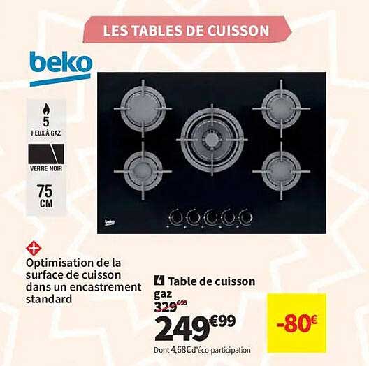 LES TABLES DE CUISSON