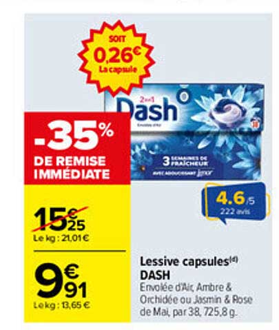 Lessive capsules DASH