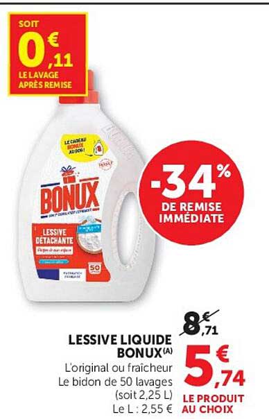 LESSIVE LIQUIDE BONUX(A)