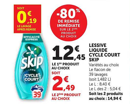 LESSIVE LIQUIDE CYCLE COURT SKIP