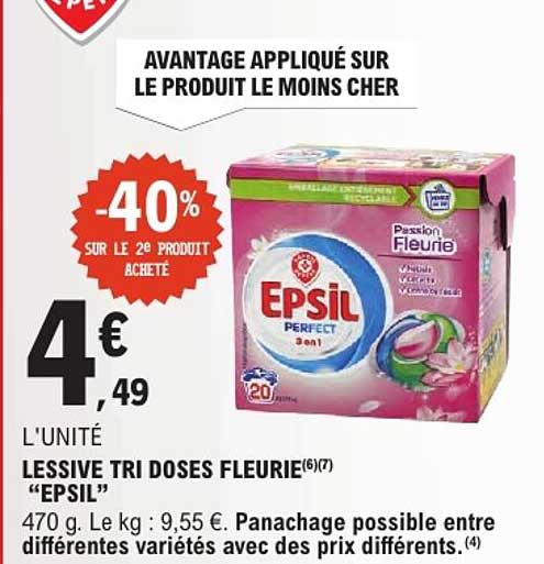 LESSIVE TRI DOSES FLEURIE “EPSIL”