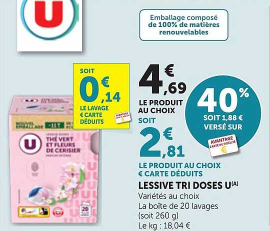 LESSIVE TRI DOSES U