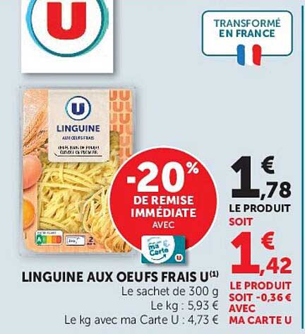 LINGUINE AUX OEUFS FRAIS U
