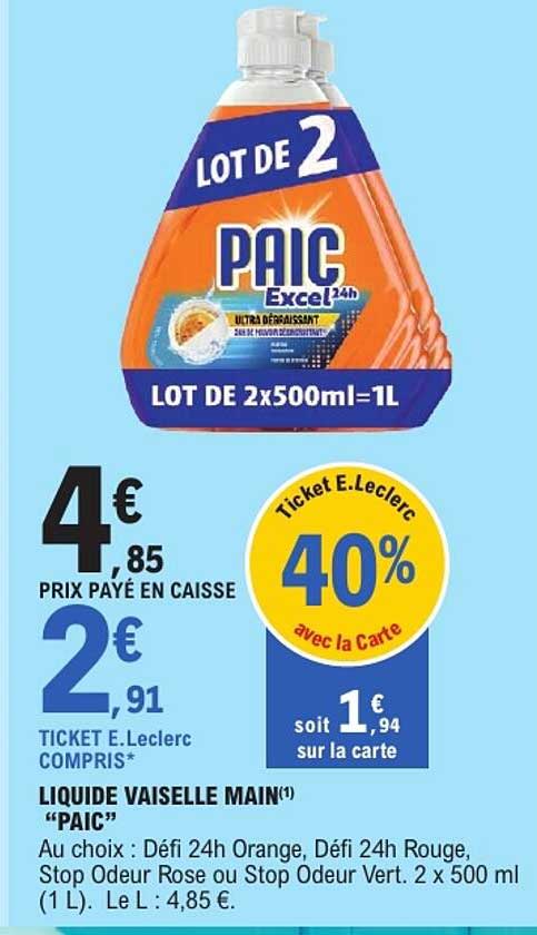 LIQUIDE VAISSELLE MAIN “PAIC”