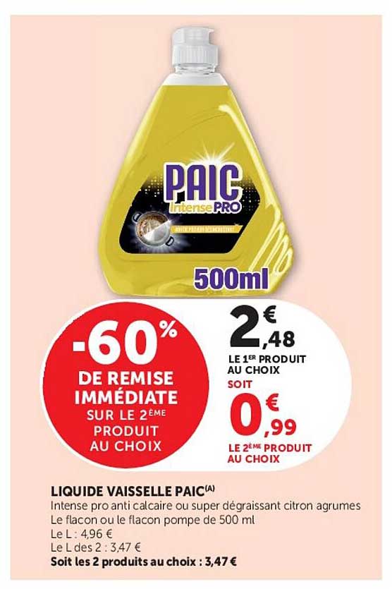 LIQUIDE VAISSELLE PAIC(A)