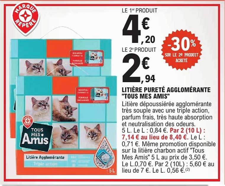 LITIÈRE PURETÉ AGGLOMÉRANTE "TOUS MES AMIS"