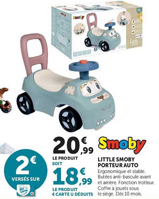LITTLE SMOBY PORTEUR AUTO
