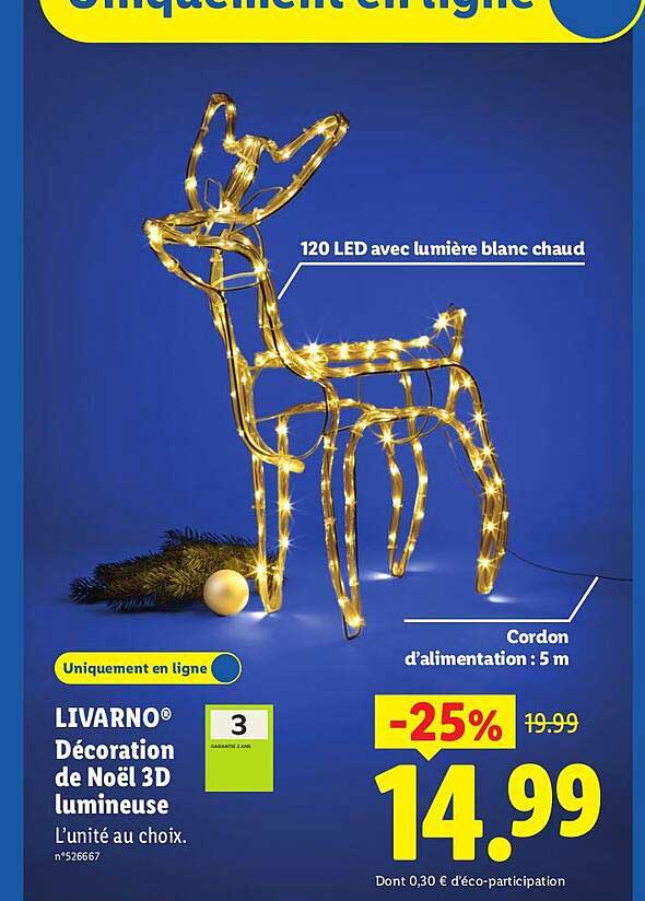 LIVARNO® Décoration de Noël 3D lumineuse