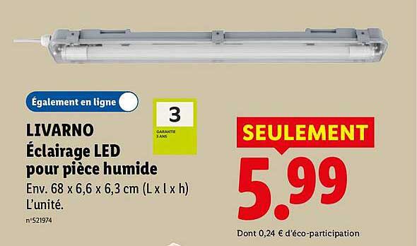 LIVARNO Éclairage LED pour pièce humide