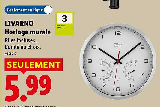 LIVARNO Horloge murale