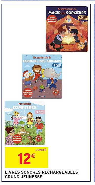 LIVRES SONORES RECHARGEABLES GRUND JEUNESSE