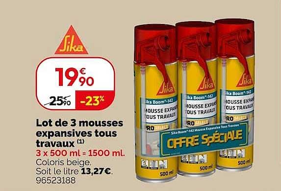 Lot de 3 mousses expansives tous travaux