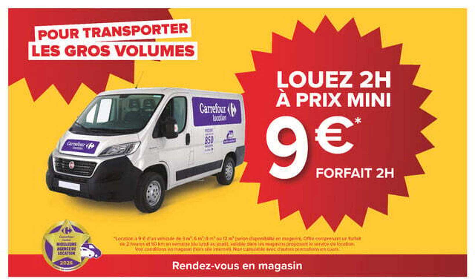 LOUEZ 2H À PRIX MINI 9€* FORFAIT 2H