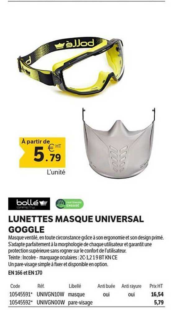 LUNETTES MASQUE UNIVERSAL GOGGLE